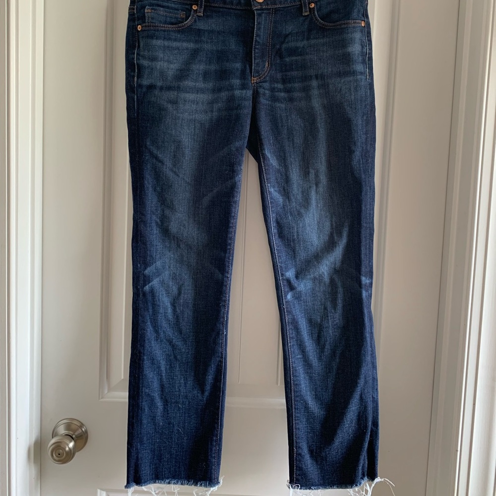 Loft curvy straight ankle jeans